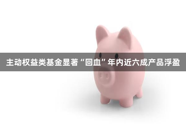 主动权益类基金显著“回血”年内近六成产品浮盈