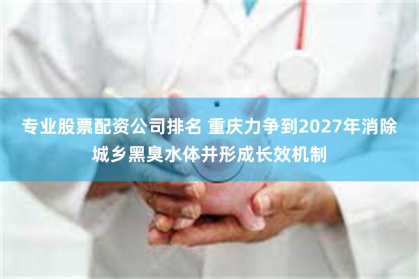 专业股票配资公司排名 重庆力争到2027年消除城乡黑臭水体并形成长效机制