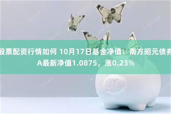 股票配资行情如何 10月17日基金净值：南方昭元债券A最新净值1.0875，涨0.23%